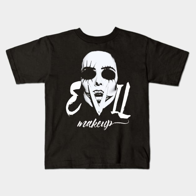 evil makeup Kids T-Shirt by rotra